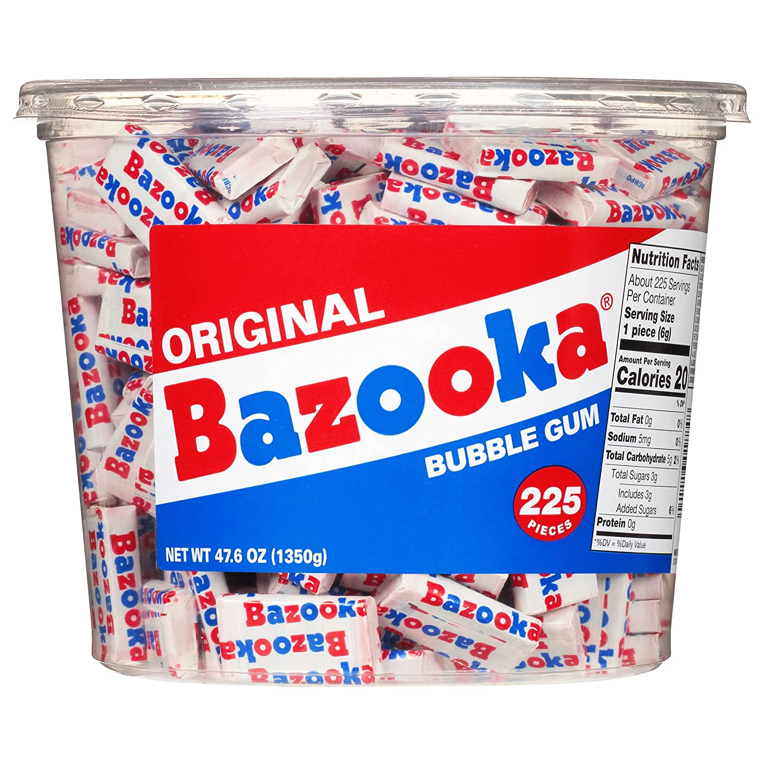 Bazooka Festive Vintage Chewing & Bubble Gum, 225-Pack