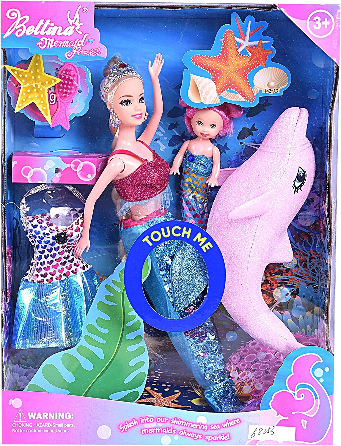 BETTINA Sequined Mermaid Doll Family Toy