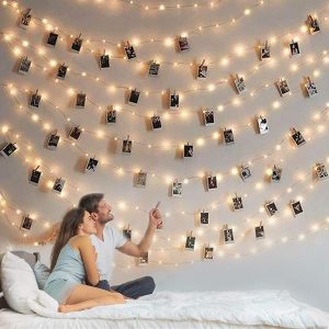 BRYUBR Battery Powered Waterproof Photo Clip String Lights