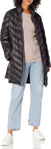 Calvin Klein Packable Chevron Quilted Down Jacket For Women