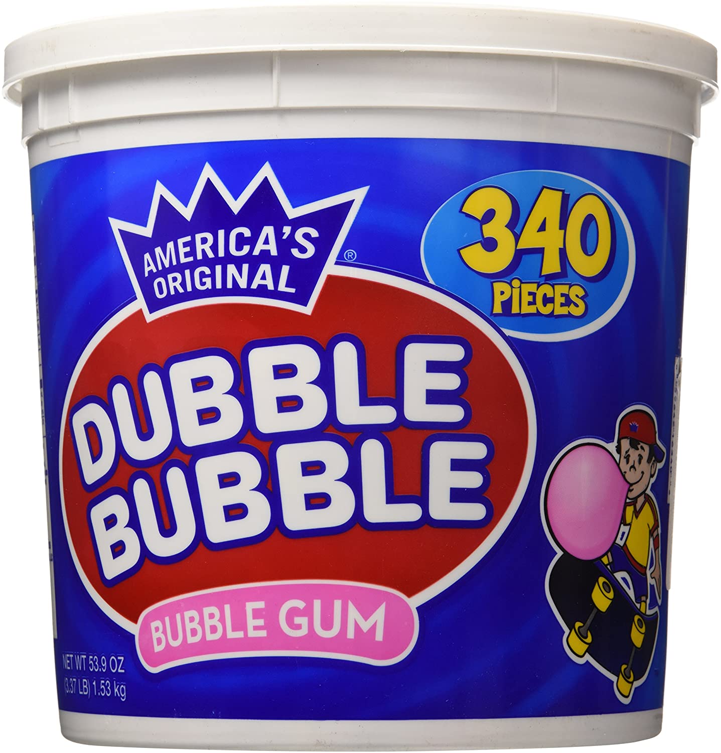 Dubble Bubble Twist Wrapped Chewing & Bubble Gum, 340-Pack