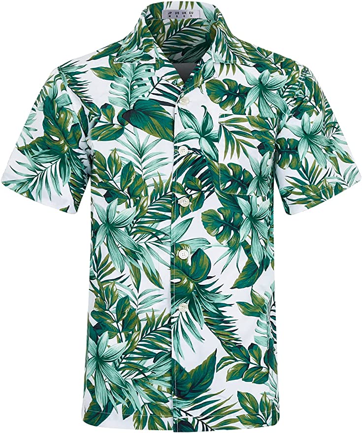 ELETOP Men’s Quick Dry Hawaiian Tropical Shirt