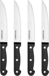 Farberware High Carbon Steel Steak Knives, 4-Piece