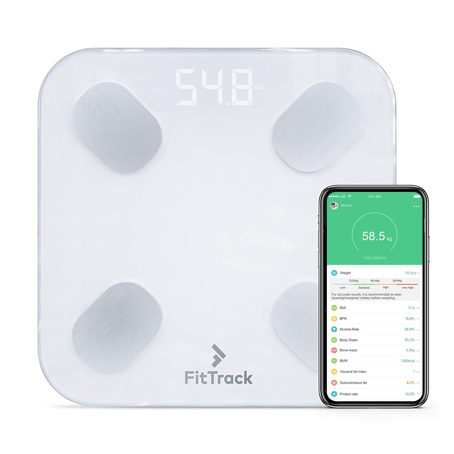 Bveiugn Personal Bathroom Scales Connects To Fitdays App Used