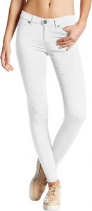 Hybrid & Company Skinny Leg Stretch Fabric Women’s White Pants