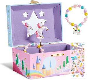 JOYIN Spinning Unicorn Kid’s Musical Jewelry Box