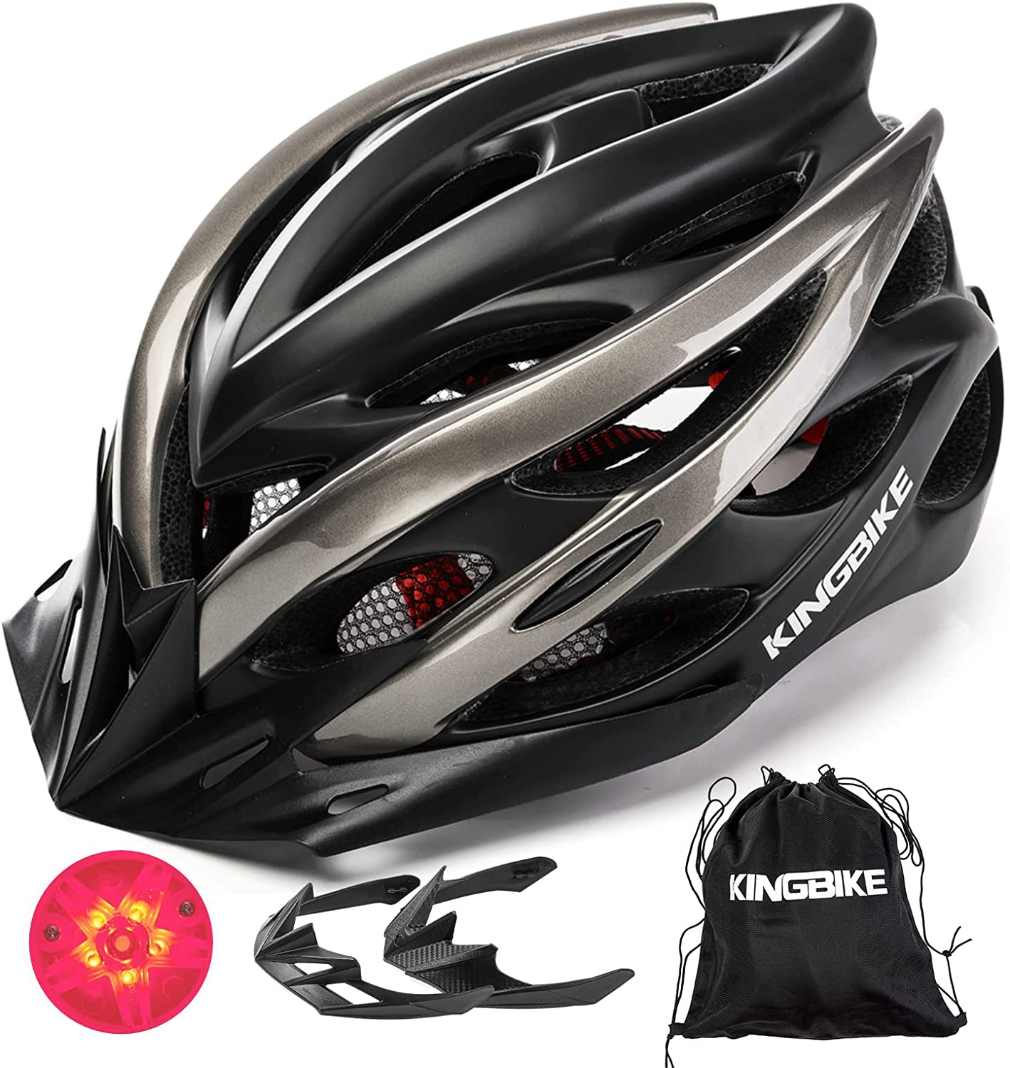 KINGBIKE Lightweight In-Mold Construction Adult Bike Helmet
