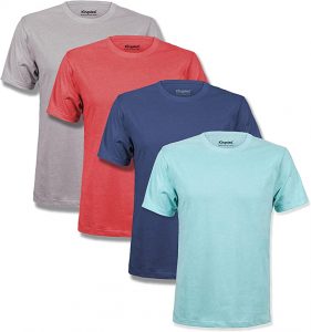 Kingsted Classic Fit Wrinkle-Resistant Men’s Cotton T-Shirts, 4-Pack
