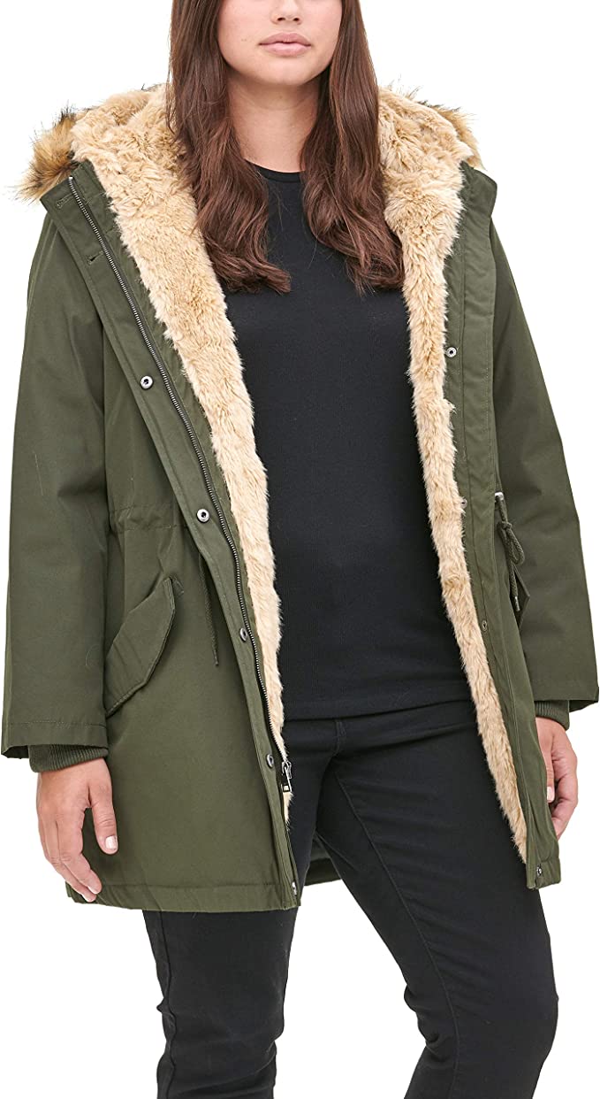 Levi's Women's Plus-Size Faux Fur Lined Hooded Parka