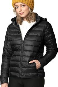 Lock and Love Packable Removable Hood Down Jacket For Women