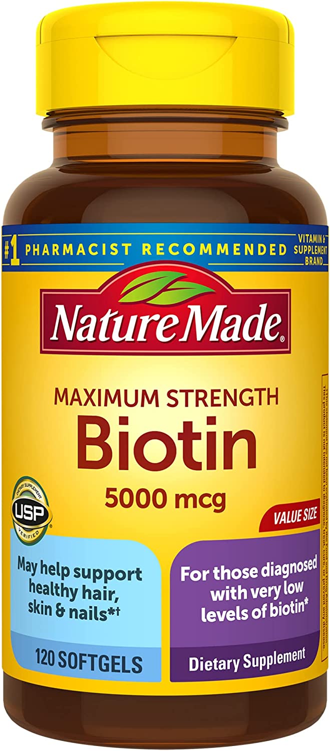 Nature Made Energy Boosting Biotin Supplement, 5,000-mcg