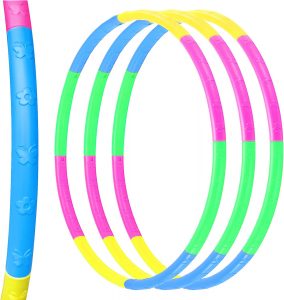 OHYAIAYN Lightweight Segmented Kid’s Hula Hoop, 3-Pack