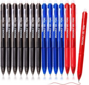 Piochoo Rubber Grip Smooth Erasable Pens, 7-Pack