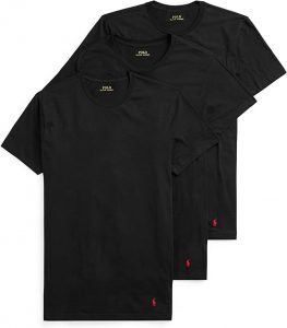 Polo Ralph Lauren Breathable Combed Cotton Men’s Crewneck Shirts, 3-Pack