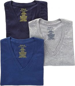 Polo Ralph Lauren Moisture-Wicking Cotton Jersey Men’s V-Neck Shirts, 3-Pack