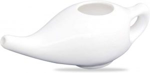 Qimacplus Microwavable Lightweight Ceramic Neti Pot