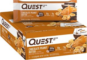 Quest Nutrition No Added Sugar Keto Chocolate Peanut Butter Bars, 12-Count