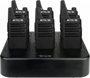 Retevis Compact Voice Activated Two-Way Radios, 6-Packs