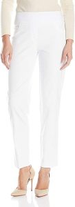 Ruby Rd. Flat-Front Stretch Fabric Women’s White Pants