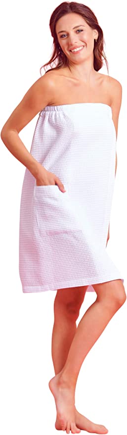Soft Touch Linen Quick Dry Waffle Pocket Towel Wrap