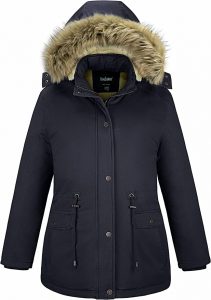 Soularge Women’s Plus-Size Sherpa-Lined Faux Fur Hooded Coat