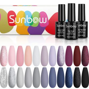 Sunbow Assorted UV Gel Glossy & Matte Nail Polish, 24-Piece