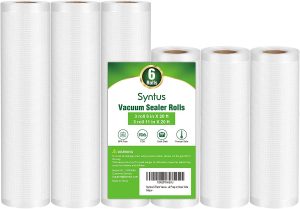 Syntus BPA-Free Clear Vacuum Sealer Bags, 6-Pack