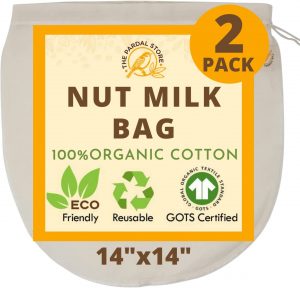 THE PARDAL STORE Eco-Friendly GOTS Certified Nut Bags, 2-Pack
