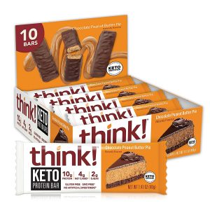 think! No Artificial Sweeteners Keto Chocolate Peanut Butter Bars, 10-Count