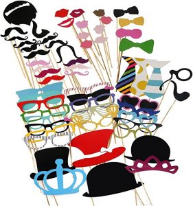 TINKSKY Party Dress-Up Accessories Photo Props, 60 Piece