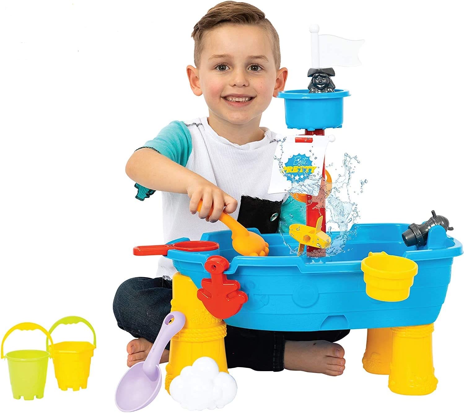 ToyVelt Motor Skills Boat Sand & Water Table For Toddlers
