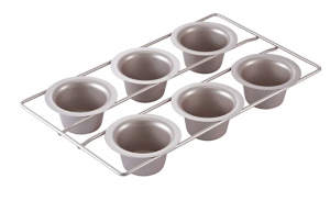 CHEFMADE Commercial Grade Oven-Safe Popover Pan, 6-Cavitiy