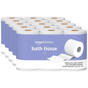 Amazon Basics Standard Absorbent Toilet Paper, 30-Rolls