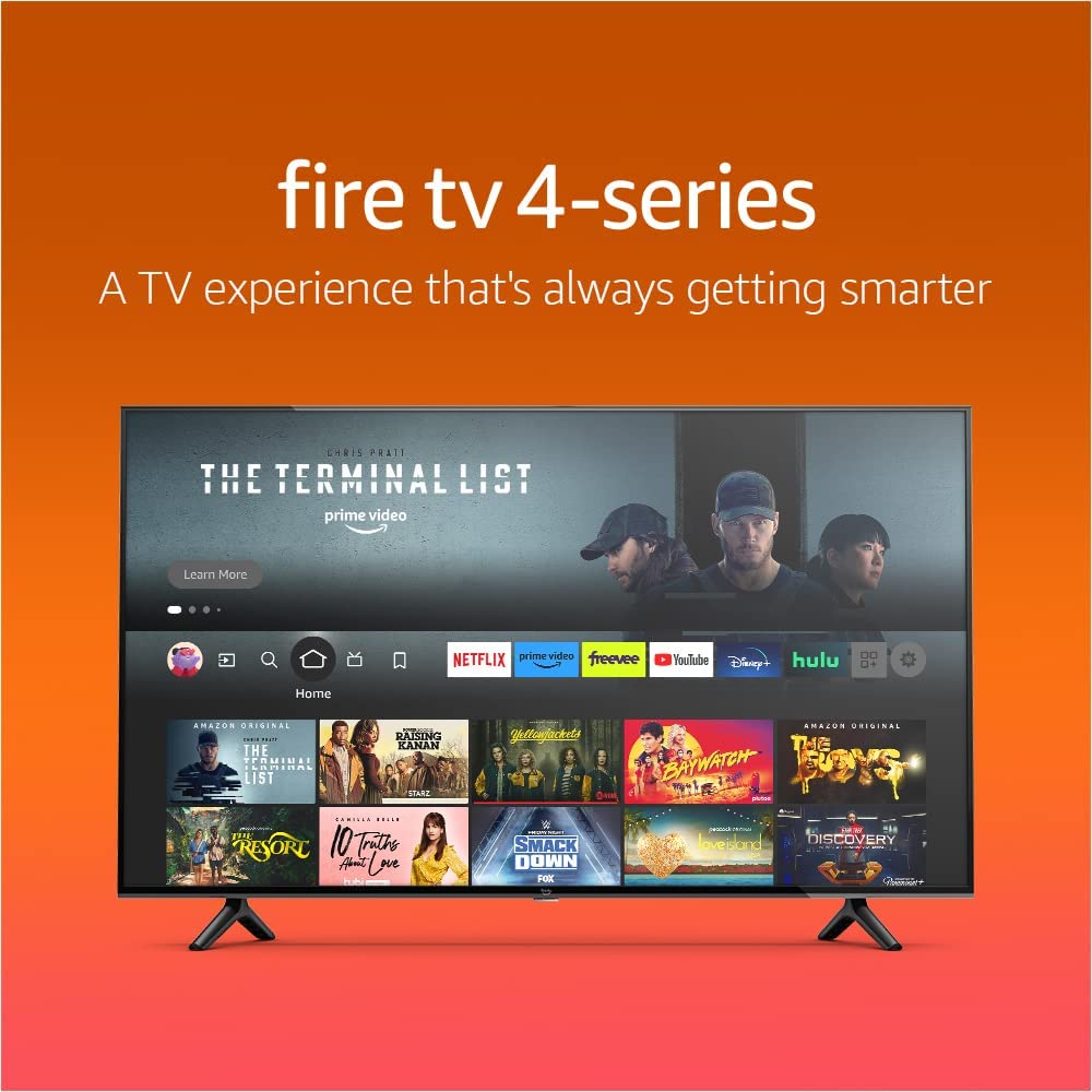 Amazon Fire Streaming Voice Remote 4K Smart TV, 43-Inch