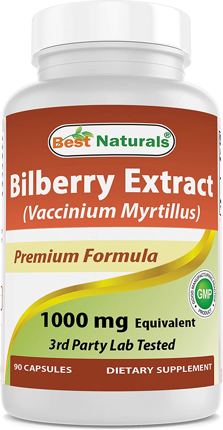 Best Naturals Lab Tested Bilberry Capsules, 90-Count