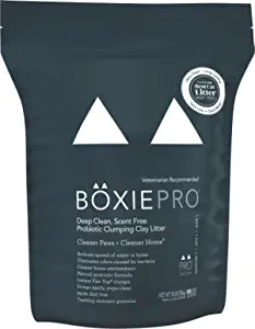 BoxiePro Deep Clean Scent Free Probiotic Clumping Cat Litter