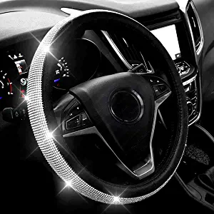 ChuLian Diamond Leather Universal Fit Steering Wheel Cover