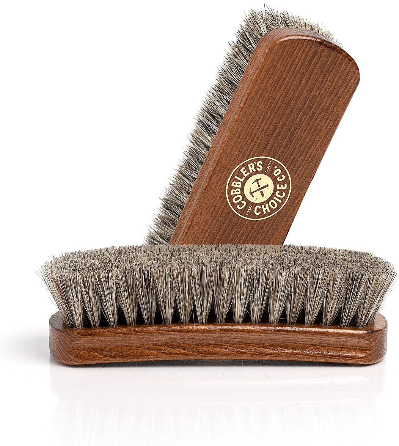 Cobbler’s Choice Co. Concave Wood Handle Horsehair Brush