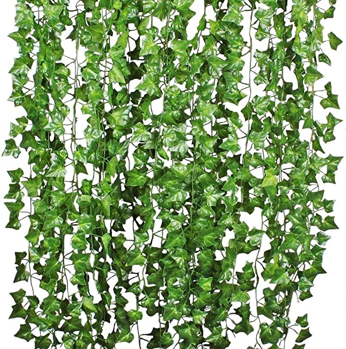 DearHouse Fake Ivy Plants Hanging Garland, 12 Pack