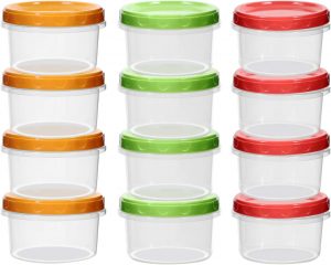 EONJOE Easy Open Baby Food Freezer Containers, 12-Pack