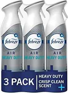 Febreze Heavy Duty Crisp Clean Home Fragrance Spray, 3 Pack