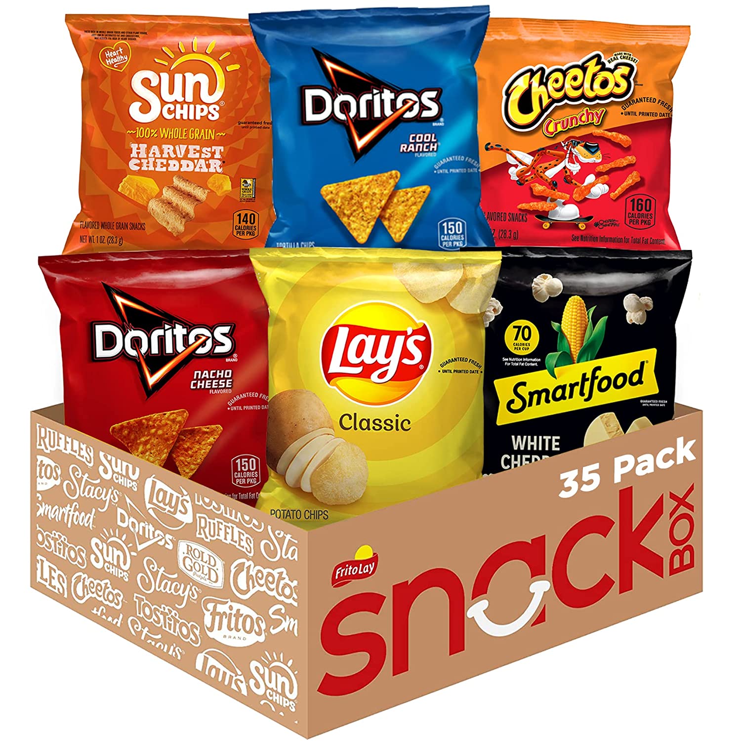 Frito-Lay Assorted Chips & Popcorn Snacks, 35-Count