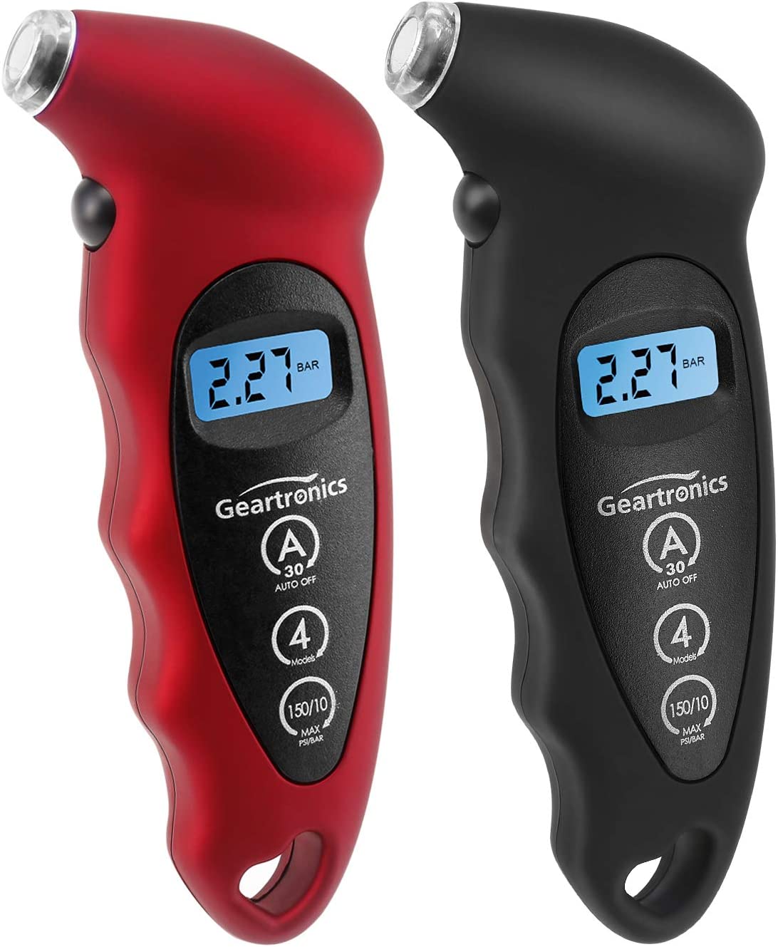 Geartronics Tight Seal Automatic Off Tire Pressure Gauge, 2-Pack