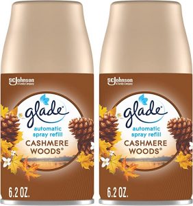 Glade Automatic Cashmere Woods Home Fragrance Spray Refill, 2 Pack