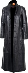 Jacket Collection Wax Coated Leather Men’s Duster Coat