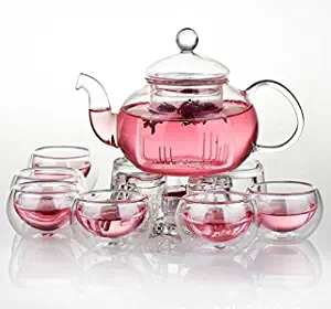 Jusalpha Glass Tea Infuser Set For Six