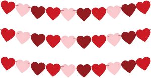KatchOn Felt Hearts Banner Valentines Day Decor