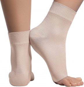 KEMFORD Open Toe Lightweight Ankle Compression Sleeves, 1-Pair