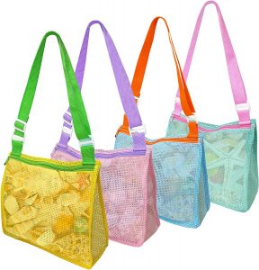 Kiddisie Adjustable Strap Beach Bags For Kids, 4-Pack