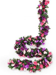 Miracliy Artificial Flower Garland Wedding Decorations, 8 Piece